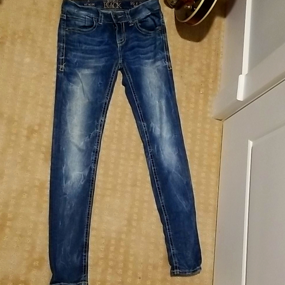 Buckle Black skinny jeans